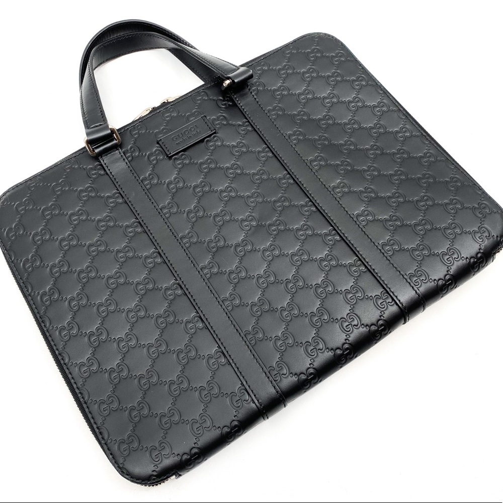 GUCCI Guccissima GG Leather Black Laptop Case - Picture 4 of 16